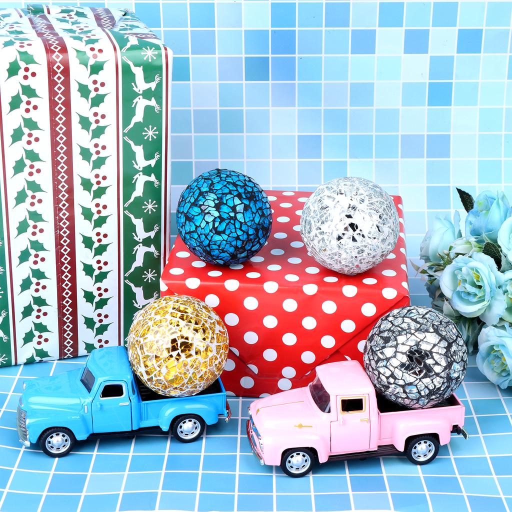 Outdoor Garden Ball Glass Night Light Ball Mosaic Glass Decorative Ball