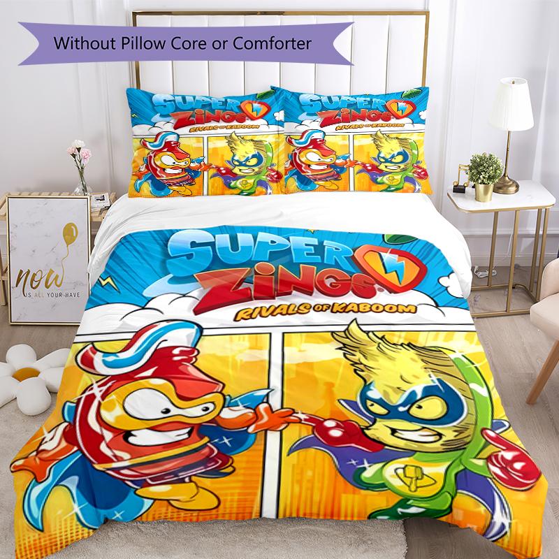 3pcs Superthings1 pattern bedding set duvet cover set includes duvet cover &pillowcases, perfect all season bedroom decoration & gift