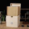 Portable Solid Wood Kung Fu Tea Storage Box with Thermometer