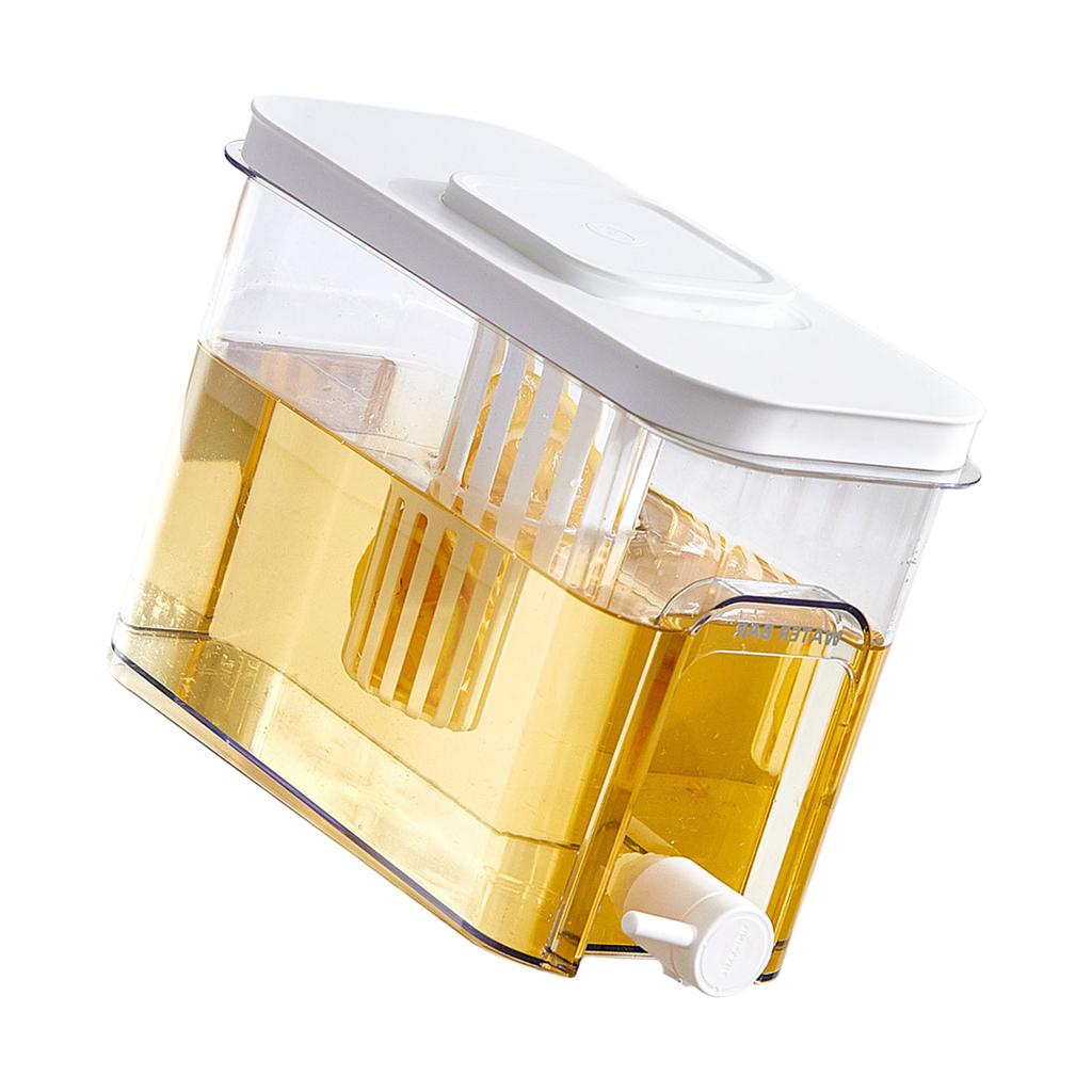 4L Large Capacity Transparent Cold Beverage Dispenser With Leak Proof Spigot For Family Gatherings Outdoor Picnics Kitchen Use