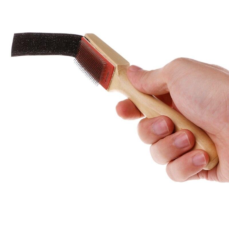 Ballet Dance Shoe Wire Brush PU Protector Cover Wood Handle Ballroom Suede Soles Latin Salsa Dance Shoe Cleaning Brushes