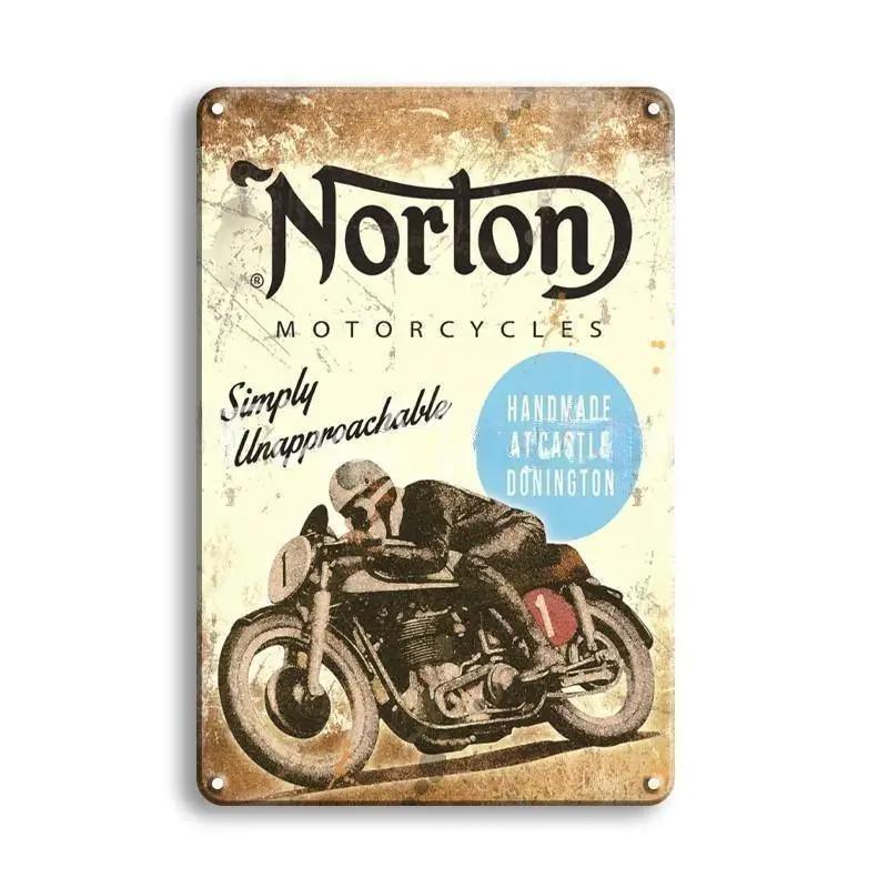 Vintage Motorcycle Guzzi Metal Sign Retro Plate Decorative Plaque Wall Decor Garage Man Cave Motor Tin Painting Wall Decor