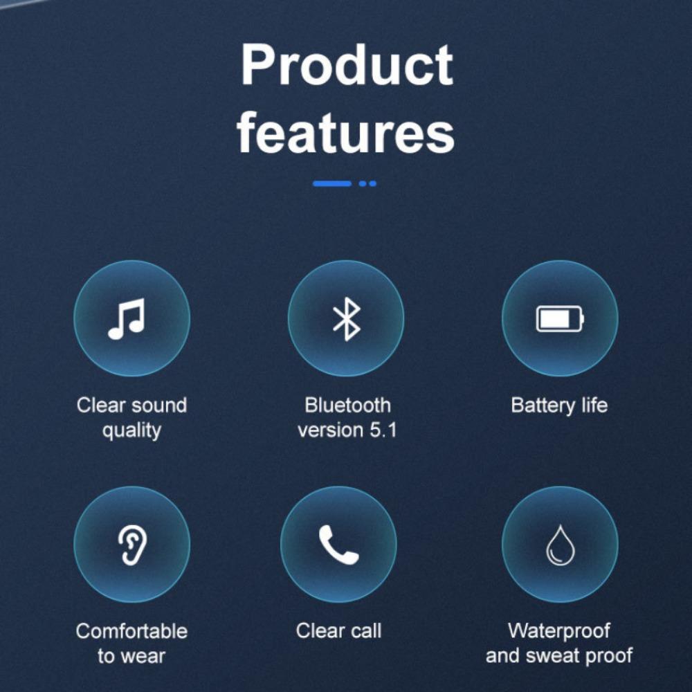 Беспроводная Bluetooth-гарнитура для бизнеса, подвесной мониторинг ушей, сверхдлинная батарея