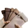 Earth Tone Women's Fleece-Lined Winter Socks - Thick Warm Unisex Floor Socks for Postpartum Home Use