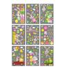 9 Sheets Easter Rabbit Eggs Window Clings Spring Cartoon Window Stickers Decals for Holiday Decoration Party Supplies