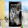Mbappe Customizable Name Beach Towel Soft Durable Quick-Dry Suitable for Swimming Gym Camping Yoga Vacation