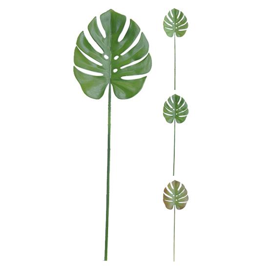 Искусственный лист Реалистичная форма Широко применяемый гибкий декоративный пластиковый поддельный лист монстеры