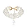 Minimalist Pearl Pendant Necklace Handcrafted Multilayer Geometric Jewelry For Ladies