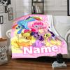 Customizable My Little Pony6 Throw Blanket – Personalized Name, All-Season Cozy Snug Blanket, Machine Washable, Personalized Blanket