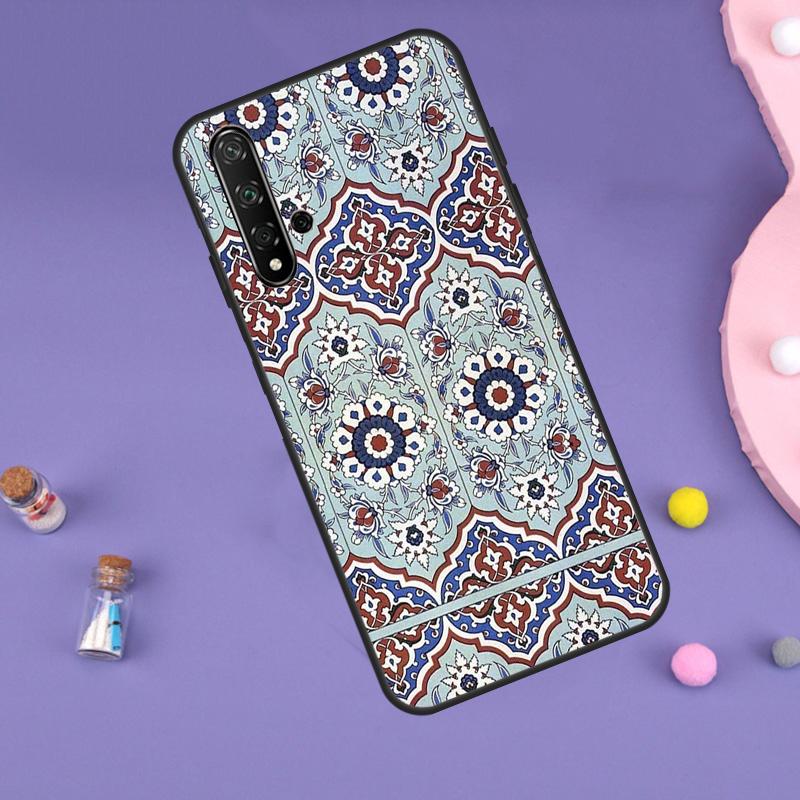 Moroccan Pattern Case For Huawei P30 P20 P40 Lite Nova 5T 11i 8i 3i 9 10 SE 11 Pro Y90 Y70 Y61 Y60 Y91 Cover