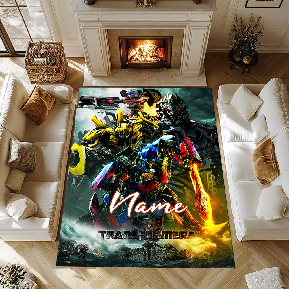 Transformers Fans (14) Customize your name rug, office chair cushion, home bedroom living room gift.