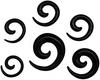 Soul-Cats Double Flared Tunnel Set 2-10mm 8 Pieces Ear Expander Black