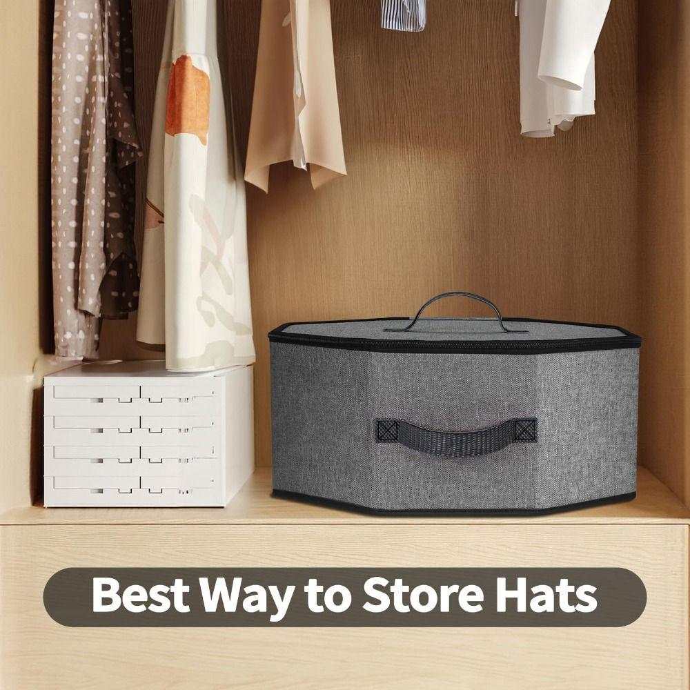 Картонный держатель Коробка для хранения шляп с ручками для переноски Портативная сумка для шляп Для ковбойских кепок