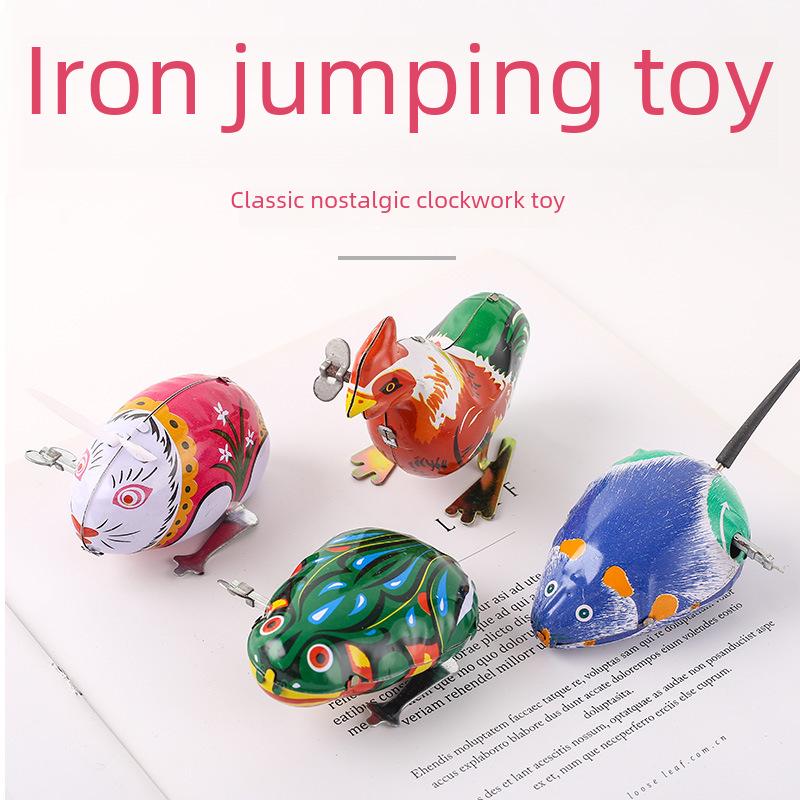 Оптовая продажа заводной прыгающей куклы Tin Frog и других ностальгических жестяных игрушек