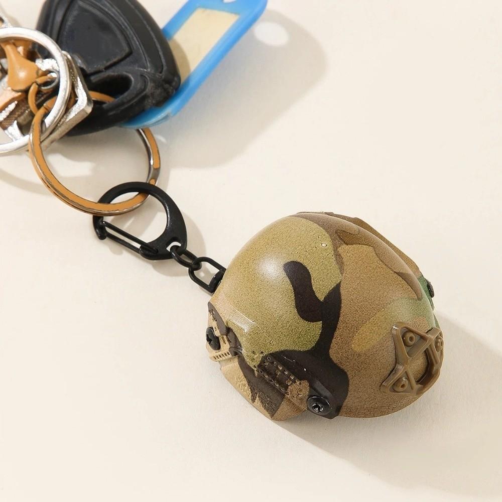 Camouflage Mini Helmet Model Keychain Gift Bottle Opener Keychain Portable Backpack Charm Bags