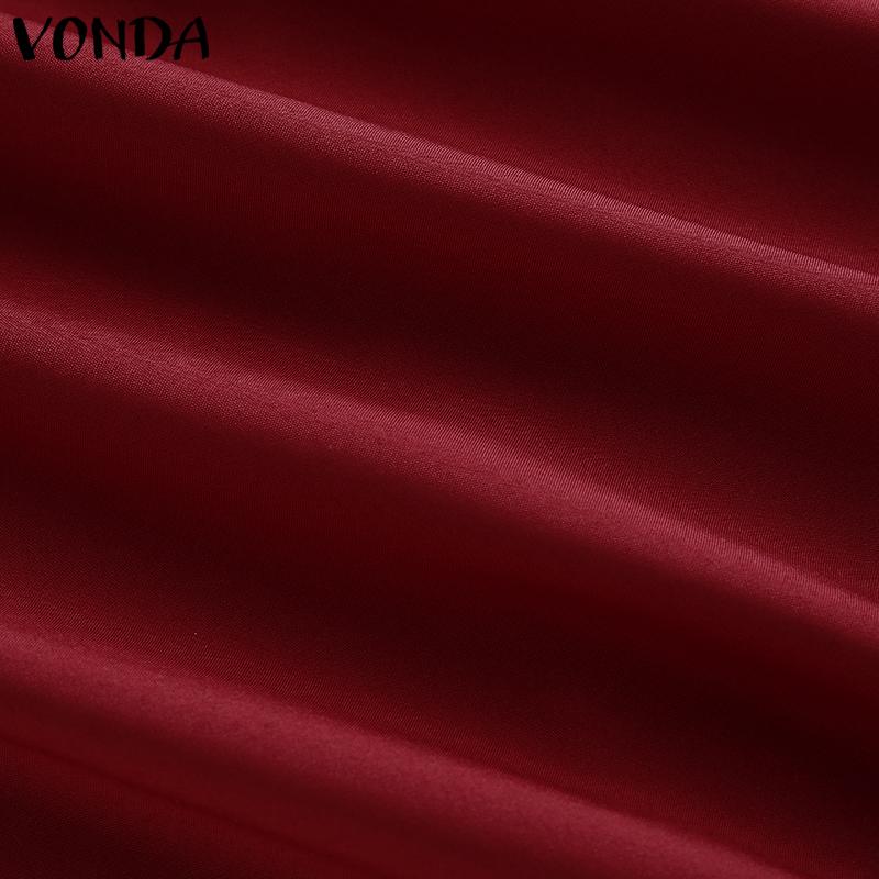 VONDA Женские летние платья-трапеции с круглым вырезом и коротким рукавом