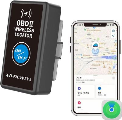MAXWIN Умный GPS-трекер для автомобиля Smart Tag Запись местоположения парковки через OBD2 Совместимость с «Локатором» Apple GPS-трекер против угона Сертифицирован MFi Без батареи Всегда