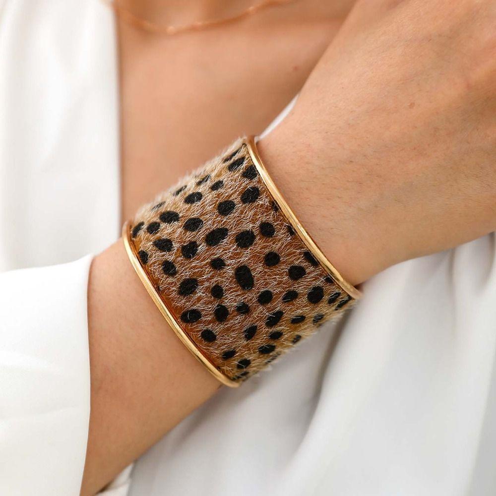 Европейский американский стиль широкий флокированный открытый браслет в стиле меньшинства преувеличенное украшение браслета