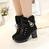 Fashion Suede Women Boots Winter Designer High Heels Shoes for Women 2025 New Short Plush High Platform Ankle Boots Elegant Botas Mujer