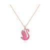Swarovski 5647552 Swan Pink Medium Necklace