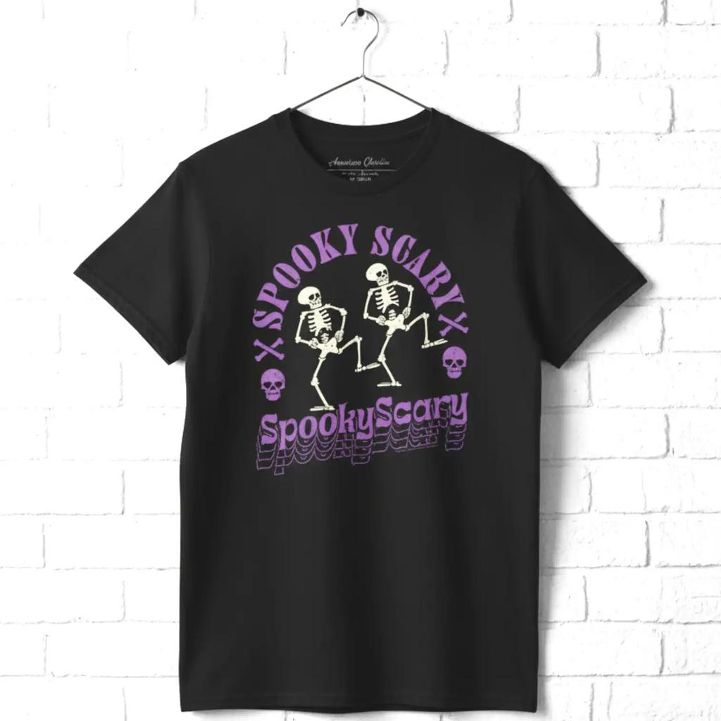 Spooky Scary Skeletons Dancing Men's T Shirt