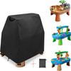 Kids Water Table Cover Outdoor Waterproof Dustproof Toy Storage Cover Universal Fit Sun Rain Protection Black