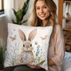 Мягкая Плюшевая Пасхальная Зайка и Наволочка с Цветочным Рисунком - Милый Дизайн с Зайчиком