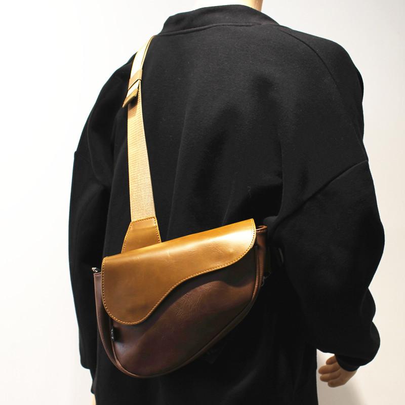 TS JYL laptop bag,Vintage Mini Chest Bag Unisex Saddle Bag Casual Versatile Crossbody Bag