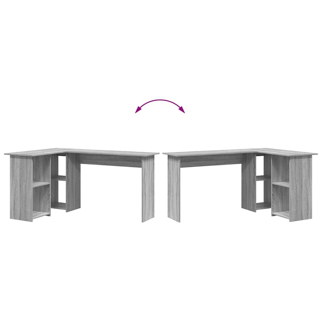 Desk Grey Sonoma 142 x 102 x 73 cm Particleboard