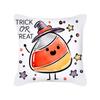 Halloween Cushion Cover Cartoon Black Cat Ghost Happy Pumpkin Printed Pillow Cover Home Decor Square 18x18 Inches Pillowcases