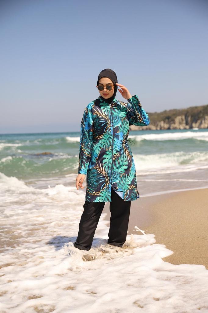 Женский Мусульманский Скромный Исламский Полный Чехол Буркини Пляжный Купальный Костюм Купальники Хиджаб Пляжная Одежда Купальник
