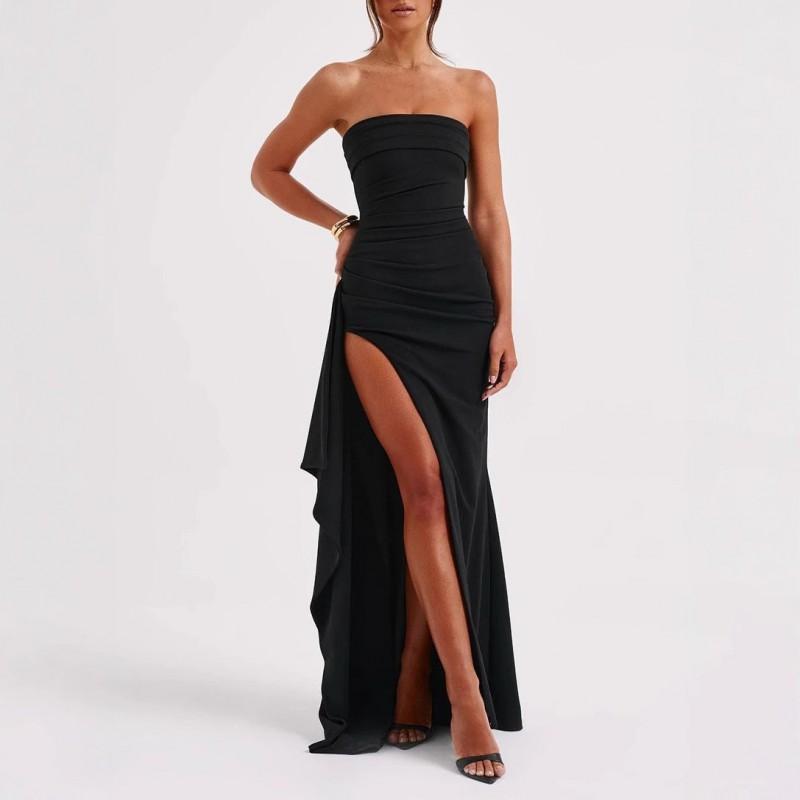 Платье Bodycon с открытыми плечами, асимметричным подолом и разрезом сбоку, 2026, для вечеринки, стритстайл