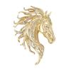 Brooch Pin Retro Style Horse Head Design Anti-oxidation Anti-rust Brooch Sweaters Hats Bags Fashion Accessory