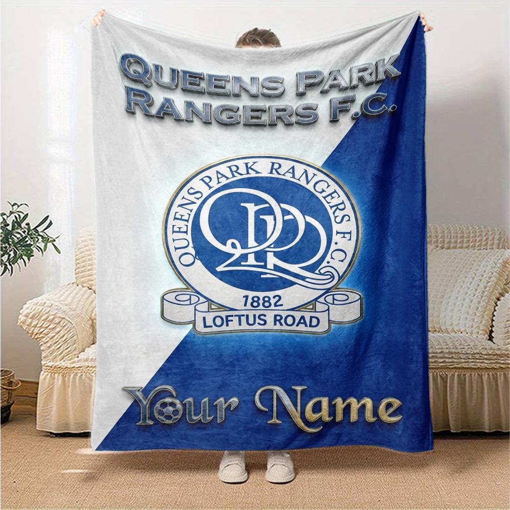 Name Custom Queens Park Rangers Print Flannel Blanket High Quality Warm Comfortable Cover for All Seasons Perfect for Gifts Home Decor