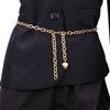 Versatile Waist Chain Belt Alloy Metal Waist Chain Fashion Heart Pendant Waist Chain  For Women