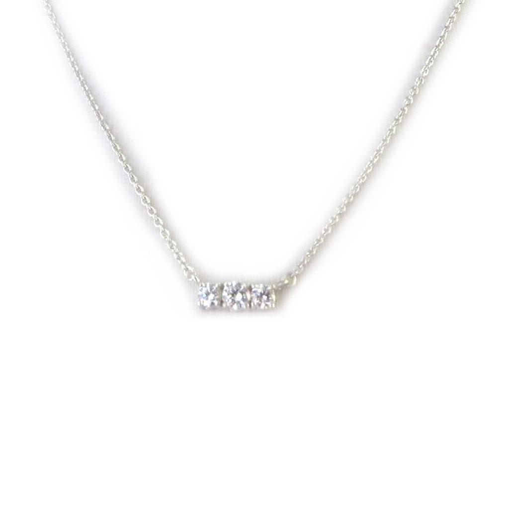 Altesse [M5923] — Белое серебряное ожерелье «Уникальное»