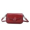 Small Square Bag Genuine Leather Crossbody Bag for Women's 2024 New Wide Shoulder Strap Genuine Leather Commuting Shoulder Bag