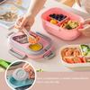 1200ml Practical Student Lunch Box, Office Worker Salad Bento Box, with Sauce Box, Microwave Heating, Lunch Box, Fruit Box