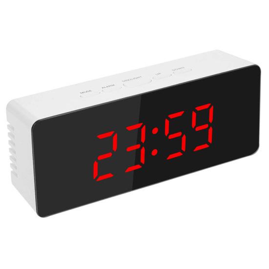 12H/24H USB зарядка цифровой светодиодный дисплей зеркало термометр повтор будильника