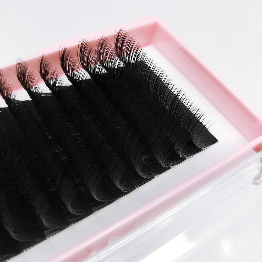 Custom Individual Matte Black Lash Trays Supplies Hand Made Volume Eyelash Extension Vegan Cruelty-Free Cashmere Lash Extension