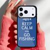 FISHING 3 RODS BY LAKE fish Colored Phone Case for iPhone 17 16 15 14 13 Pro Max Back Cover for 12 11 Pro Coque