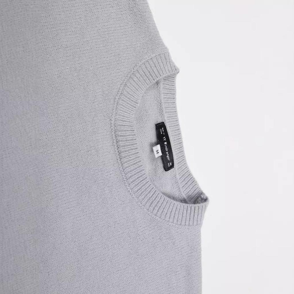 Round Neck Spring and Autumn Trend Loose Retro Long-sleeved Tops Casual Knitwear