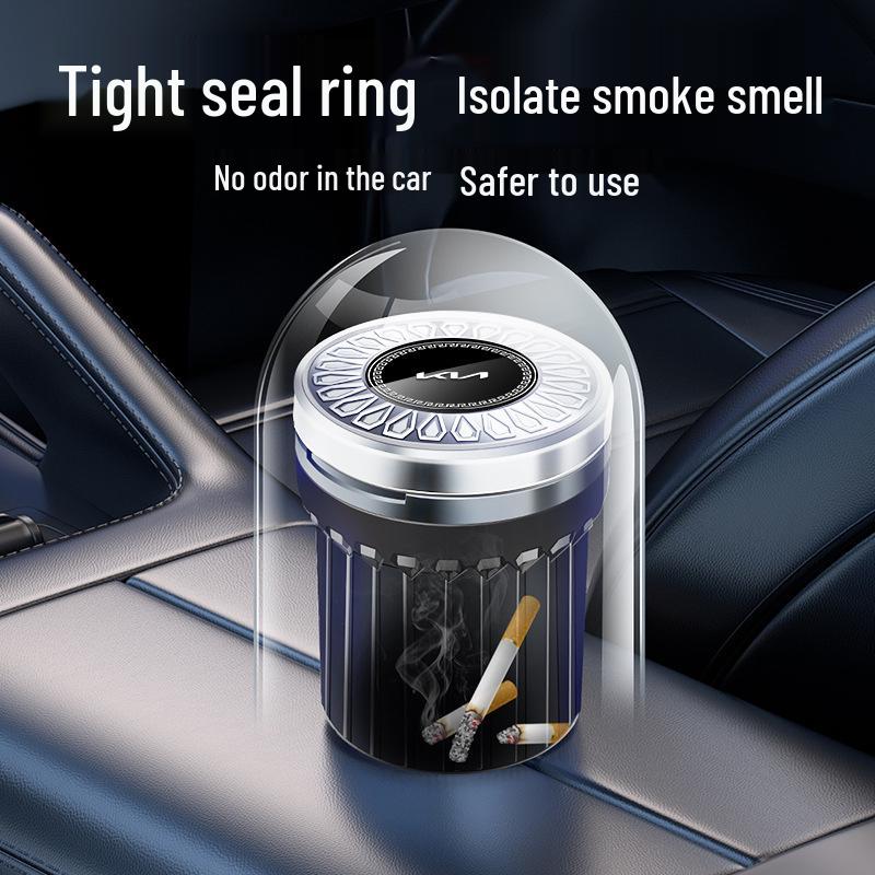 Kia Car Ashtray: Compatible with K5, K5 Pro, Forte, K4, K3, Sportage, KX5, KX3, Seltos Models.