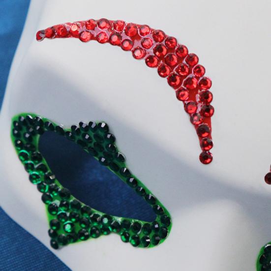 Маска кота-клоуна Блестящая маска клоуна со стразами Маска для косплея питомцев с отверстиями для ушей