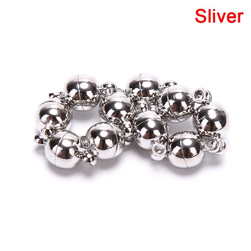 10Pcs Magnetic Lobster Clasps Buckle Hook Round Ball DIY Jewelry Making Findings