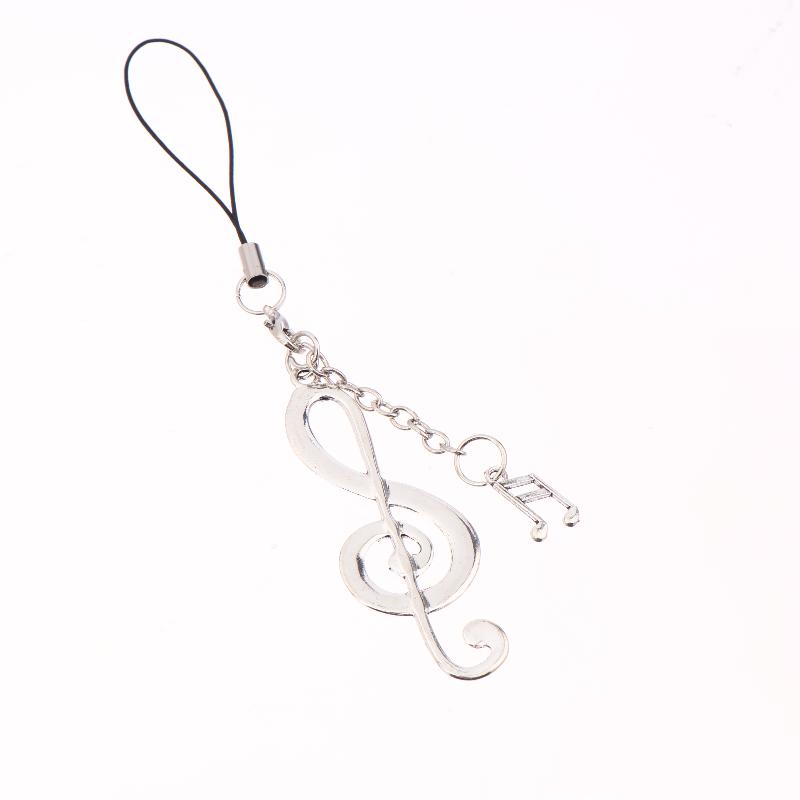 1/2 шт. Y2K Винтажный ремешок для мобильного телефона с музыкальной нотой, модная металлическая цепочка для телефона с музыкальной нотой, брелок, подвеска-шарм, подарки