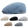 Новый летний тонкий двубортный берет модный мужской винтажный козырек плоская кепка женская шляпа береты для повседневного унисекс Boina