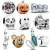 Новые медные Хэллоуин светящиеся в темноте браслеты-подвески с шармом в виде гроба, черепа, тыквы, ювелирные изделия, подарки на Хэллоуин