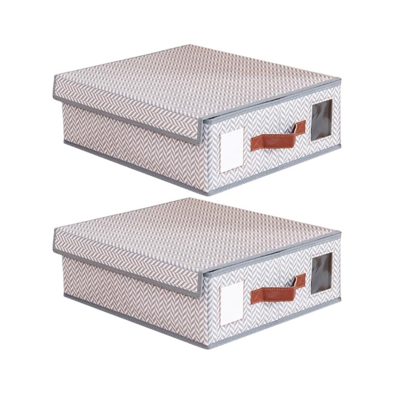 Дышащий Нетканый Материал Контейнер для Постельного Белья Органайзер для Постельного Белья С Пылезащитной Крышкой И Прозрачным Окном