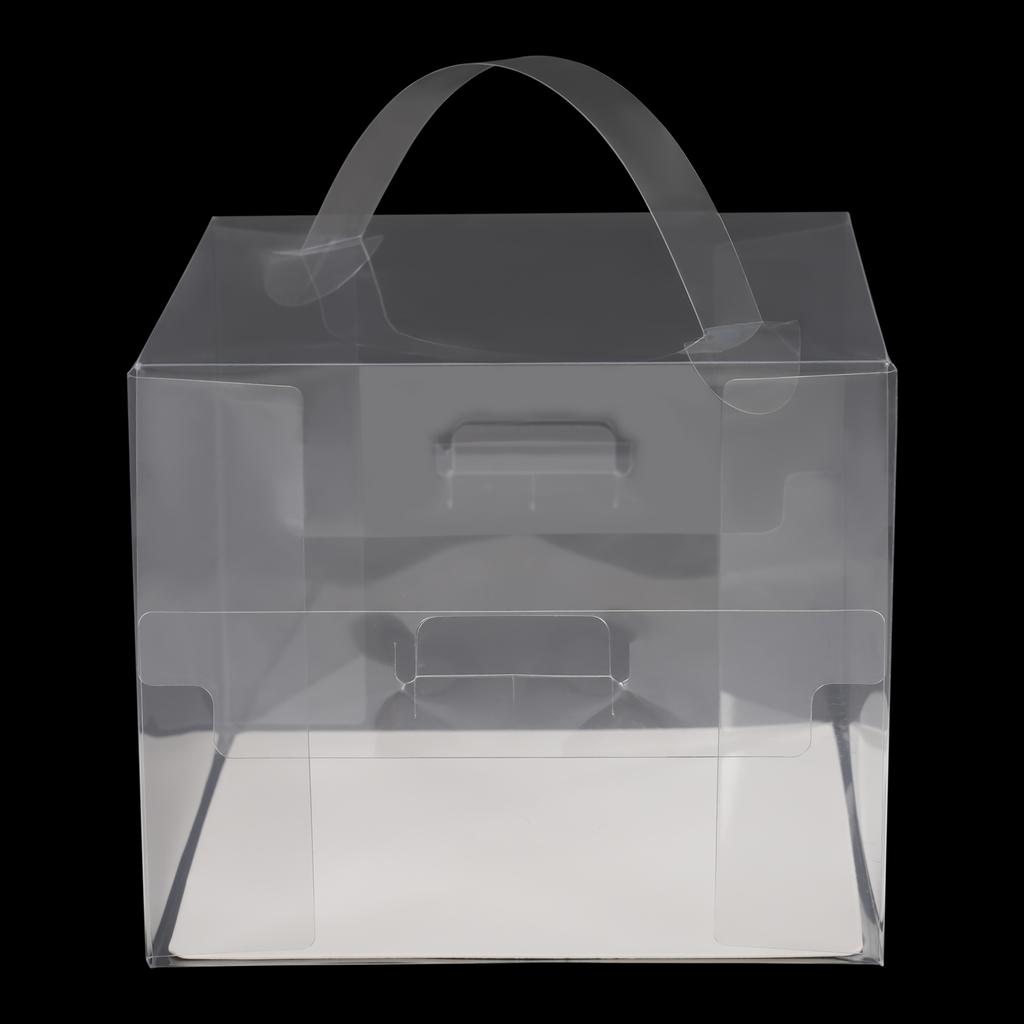 50Pcs Disposable Clear Cake Boxes with Lids, 6x6inch Food-Grade PET Plastic Bakery Packaging for Cake Cookie Pastry